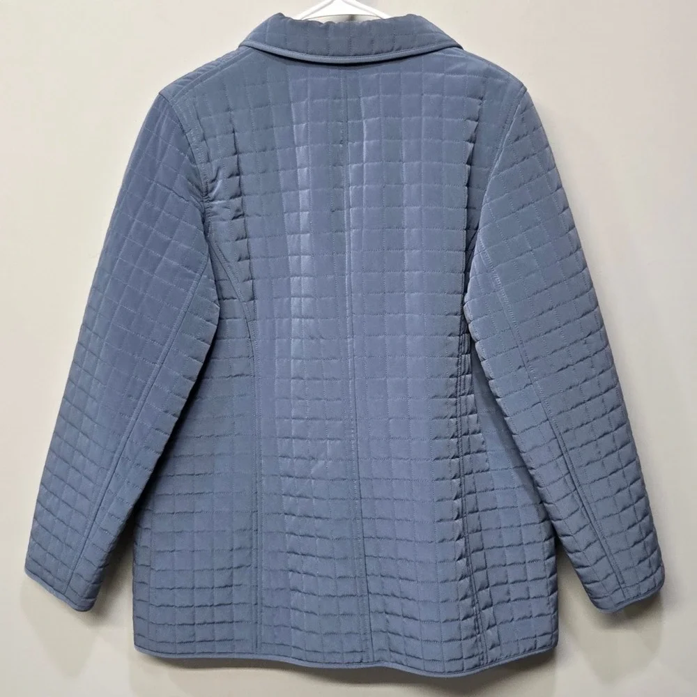 Gallery Quilted Jacket Coat Women Large Blue Barn Hunting Field Country Heritage